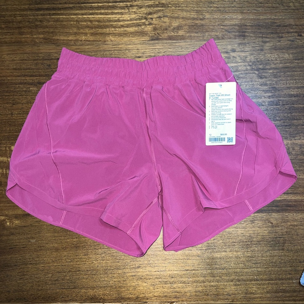 New With Tags! Lululemon Track That Short High Rise 5” in Washed Mauve